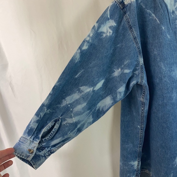 Custom Bleached Big Mac Denim Button Up Shirt XXL - Picture 6 of 14